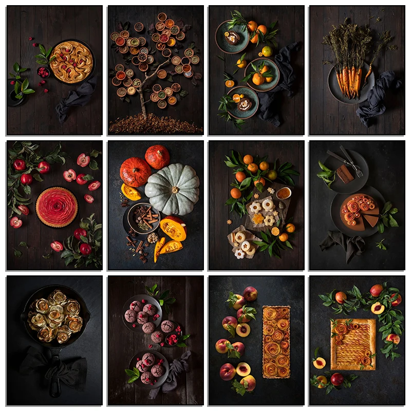 Resin Art Kitchen - Vintage Food Flavoring Painting Diamond Prints