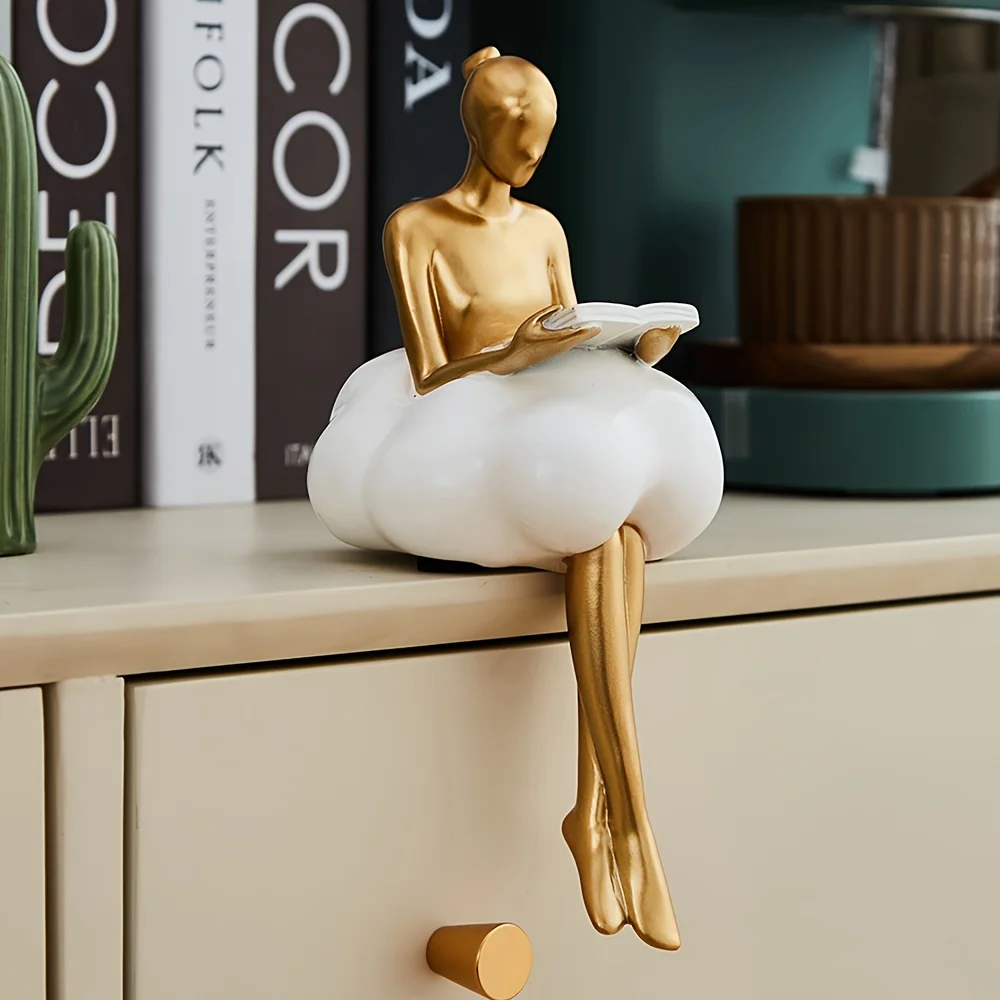 Resin Art And Design - Cloud Girl Sculpture Abstract Art Figure