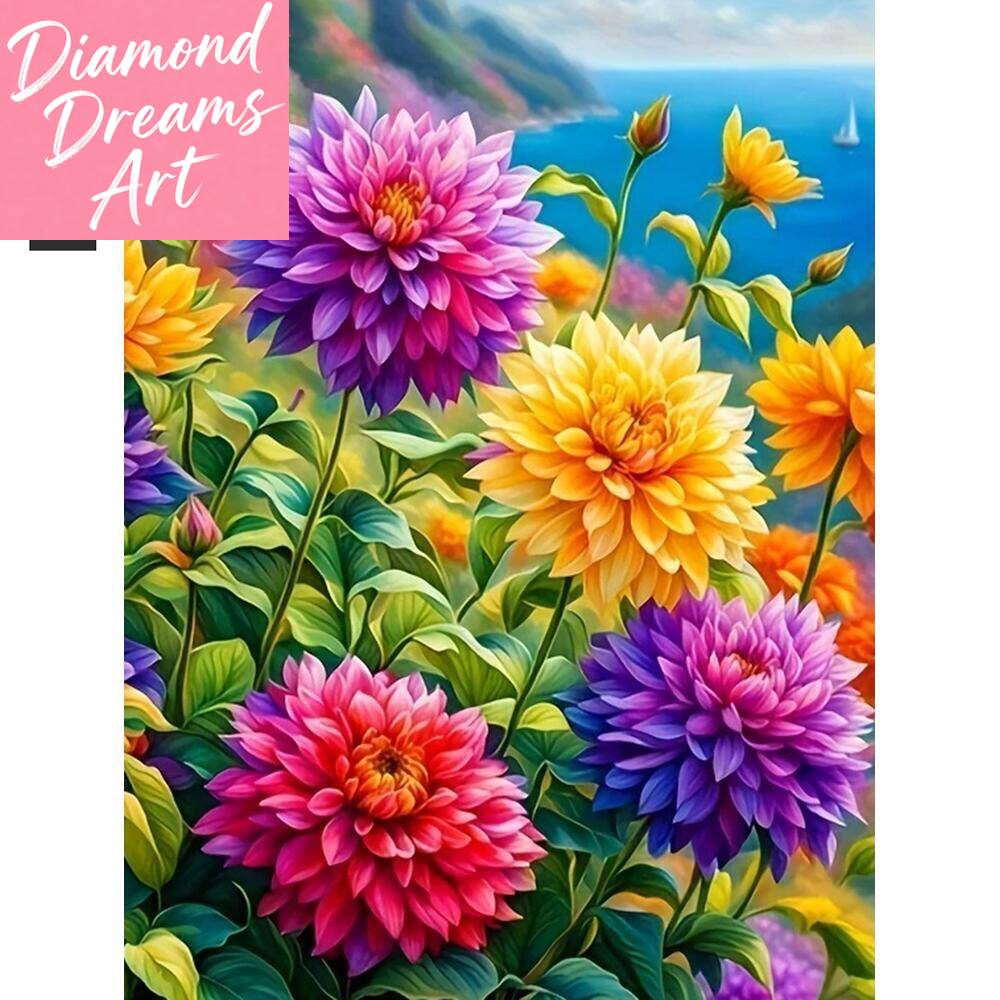 Resin Art Work - Frameless, Diamond Painting New Color Flower