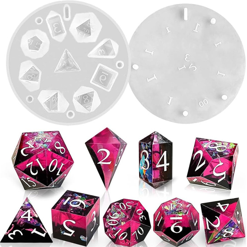 Resin Art Mold - DIY DND Sharp Edge Dice Silicone