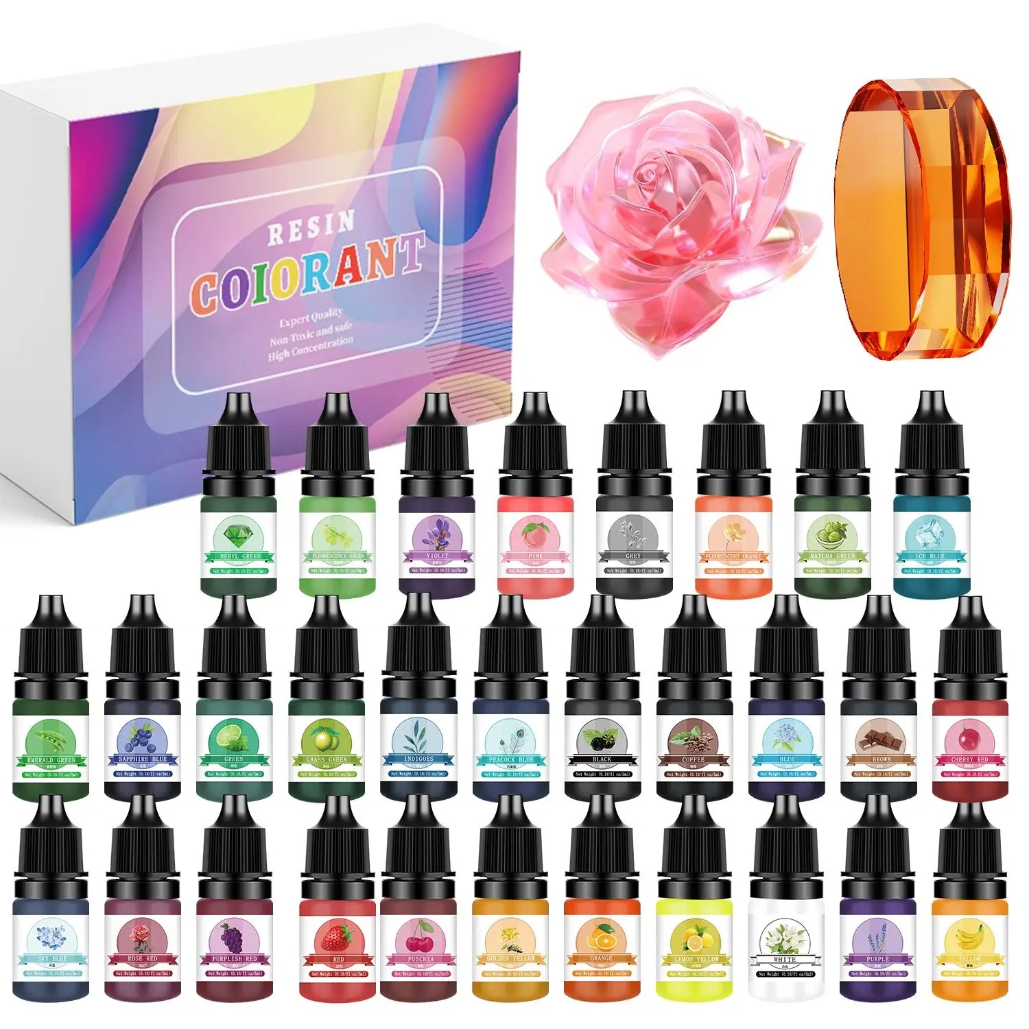 Resin Art And Deco - 30Colors 5ml Epoxy Resin Pigment Kits