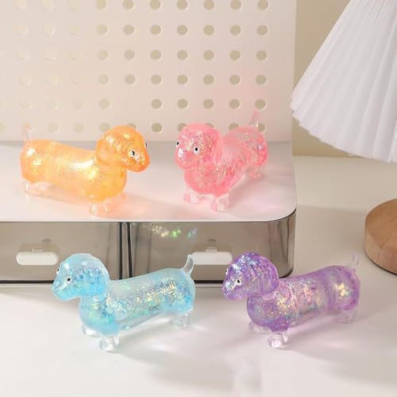Resin Art And Deco - Glitter Dachshund Soft Stretch Squeeze Gadget