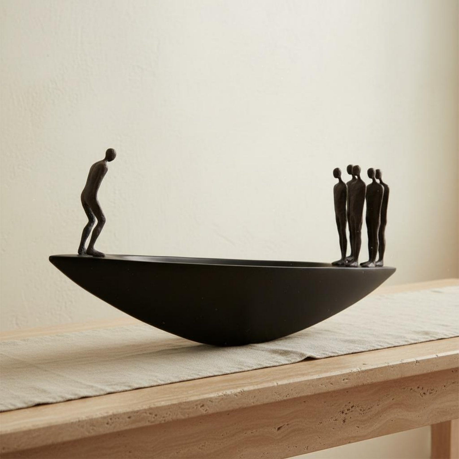 Resin Art And Design - Modern Resin Sailboat Statue Artistic Wabi-sabi