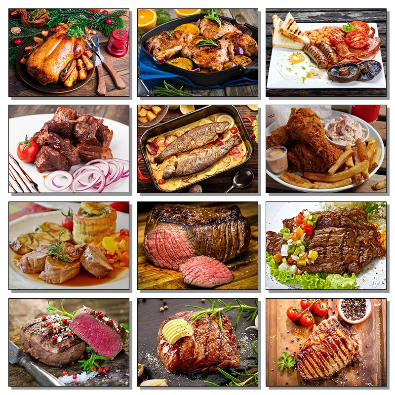 Resin Art Kitchen - Delicious Barbecue Ham Chicken Wings Steak