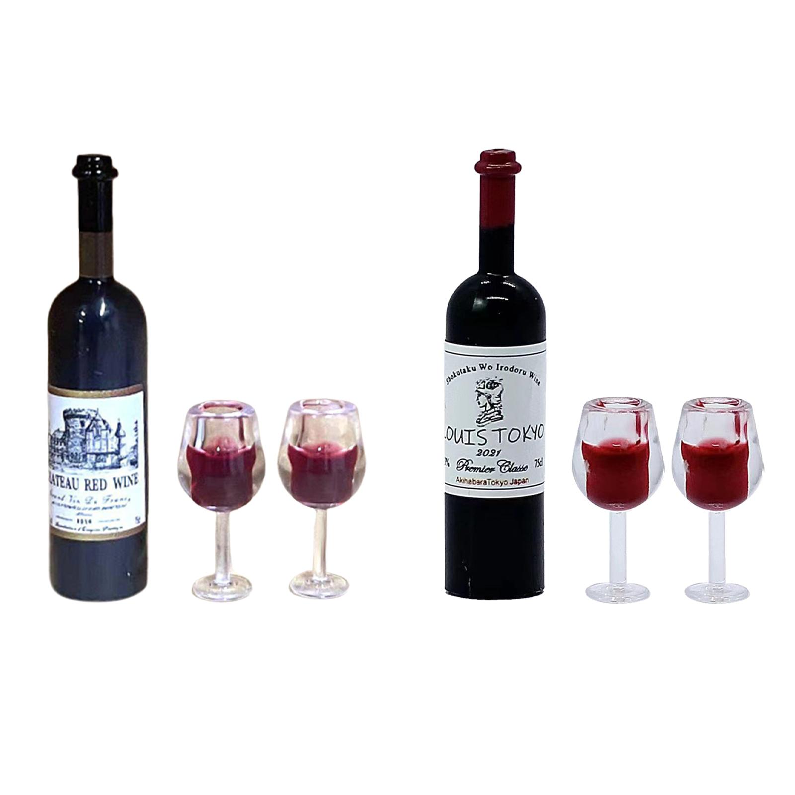 Resin Art Kitchen - 1/12 Scale Dollhouse Wine Bottle Cups