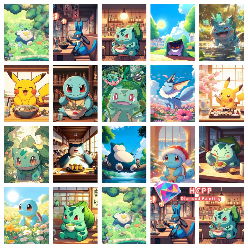 Pikachu Bulbasaur Squirtle Ani - Resin Art Work recension och pris