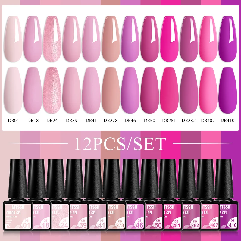 MTSSII 12Pcs/Set Nude Skin Col - Uv Lamp Nail Resin recension och pris