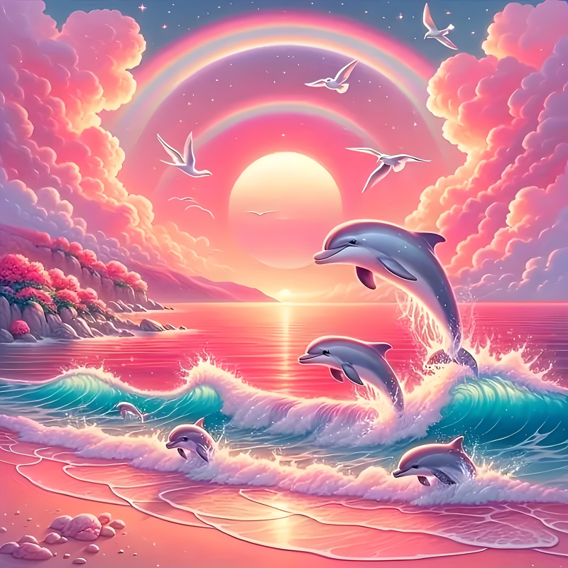 Diamond Painting Kit, Pink Sky - Resin Art Work recension och pris