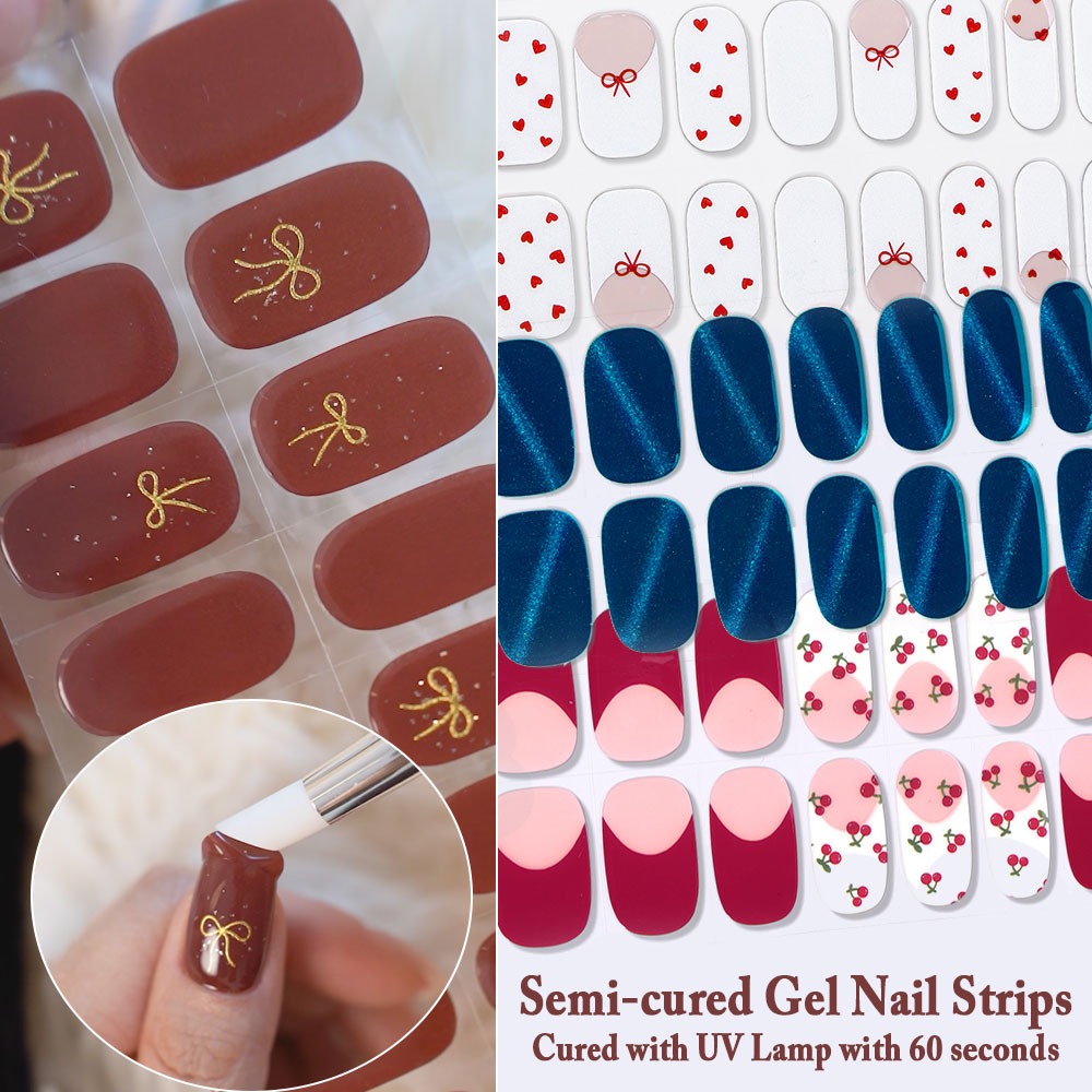 Semi-cured Gel Nail Strips 16  - Uv Lamp Nail Resin recension och pris