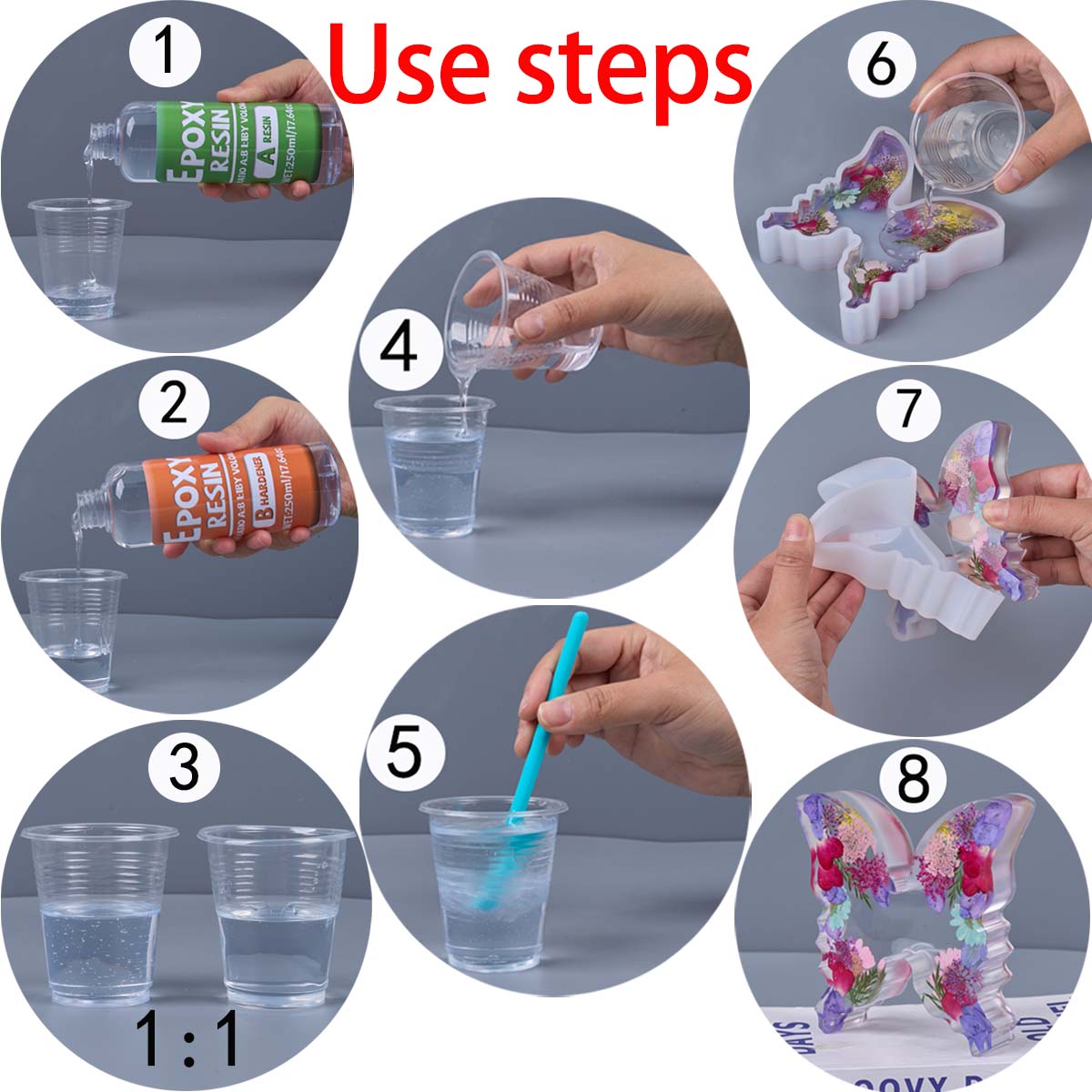 1:1 Ratio Epoxy Resin Kit Anti - Resin Art Mold recension och pris