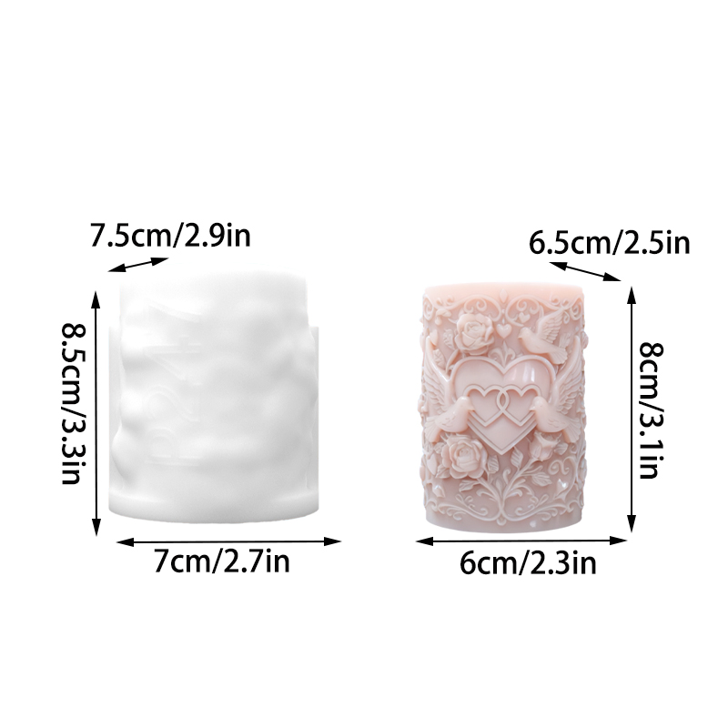 Double Heart Connected White D - Resin Art And Design recension och pris
