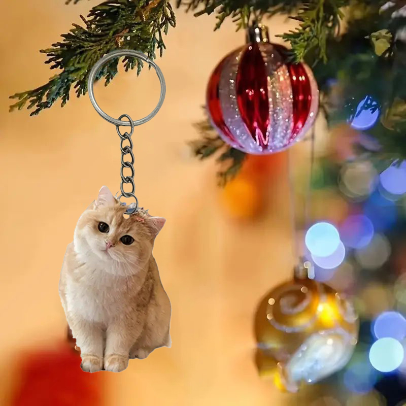 Black And White Cat Keychain 2 - Resin Art Ring Design recension och pris