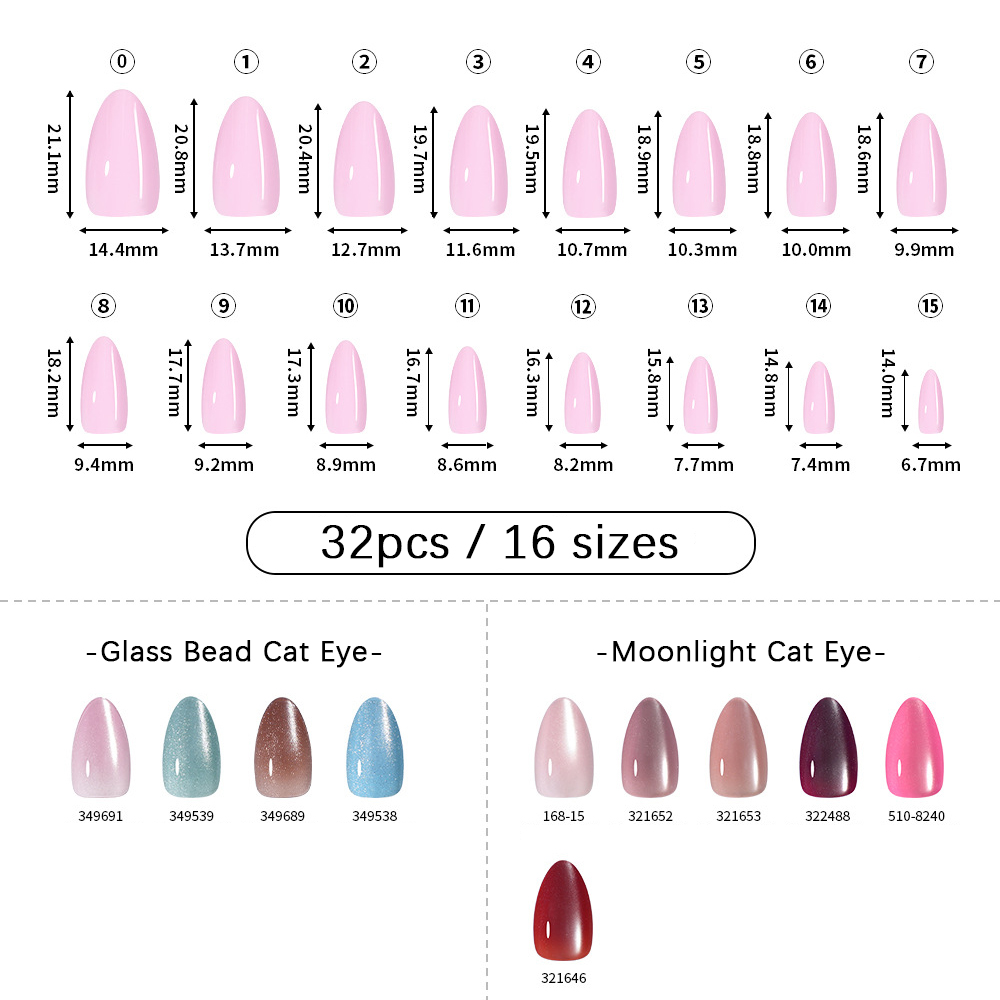 VITAGWX 32pcs Press on Nails A - Resin Art Glitter recension och pris