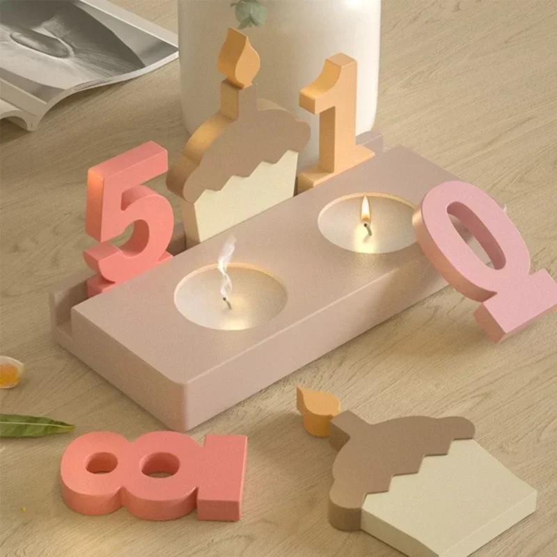 2pc Birthday Cake Silicones Mo - Resin Art Mold recension och pris