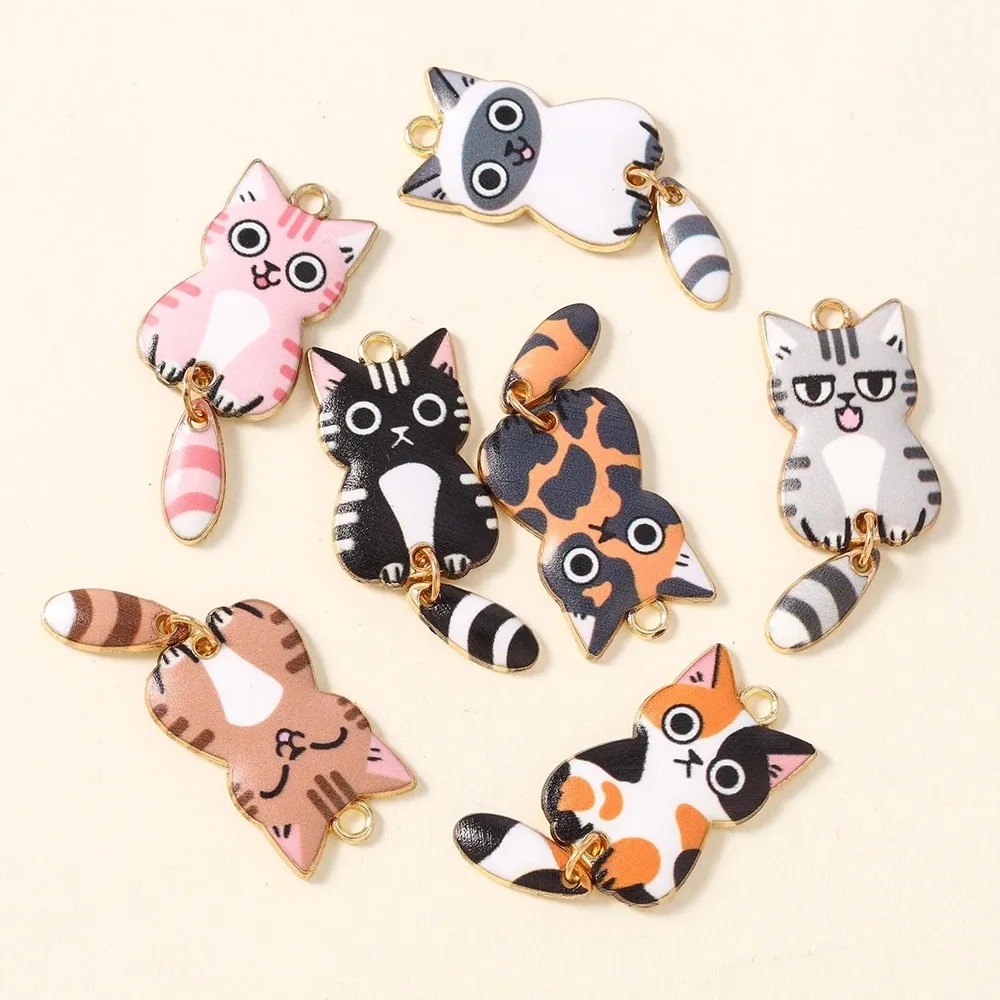 10Pcs 16×39mm Cute Cartoon Cat - Resin Art Craft recension och pris