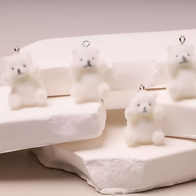 6Pcs Polar Bear Resin Charms C - Resin Art Craft recension och pris