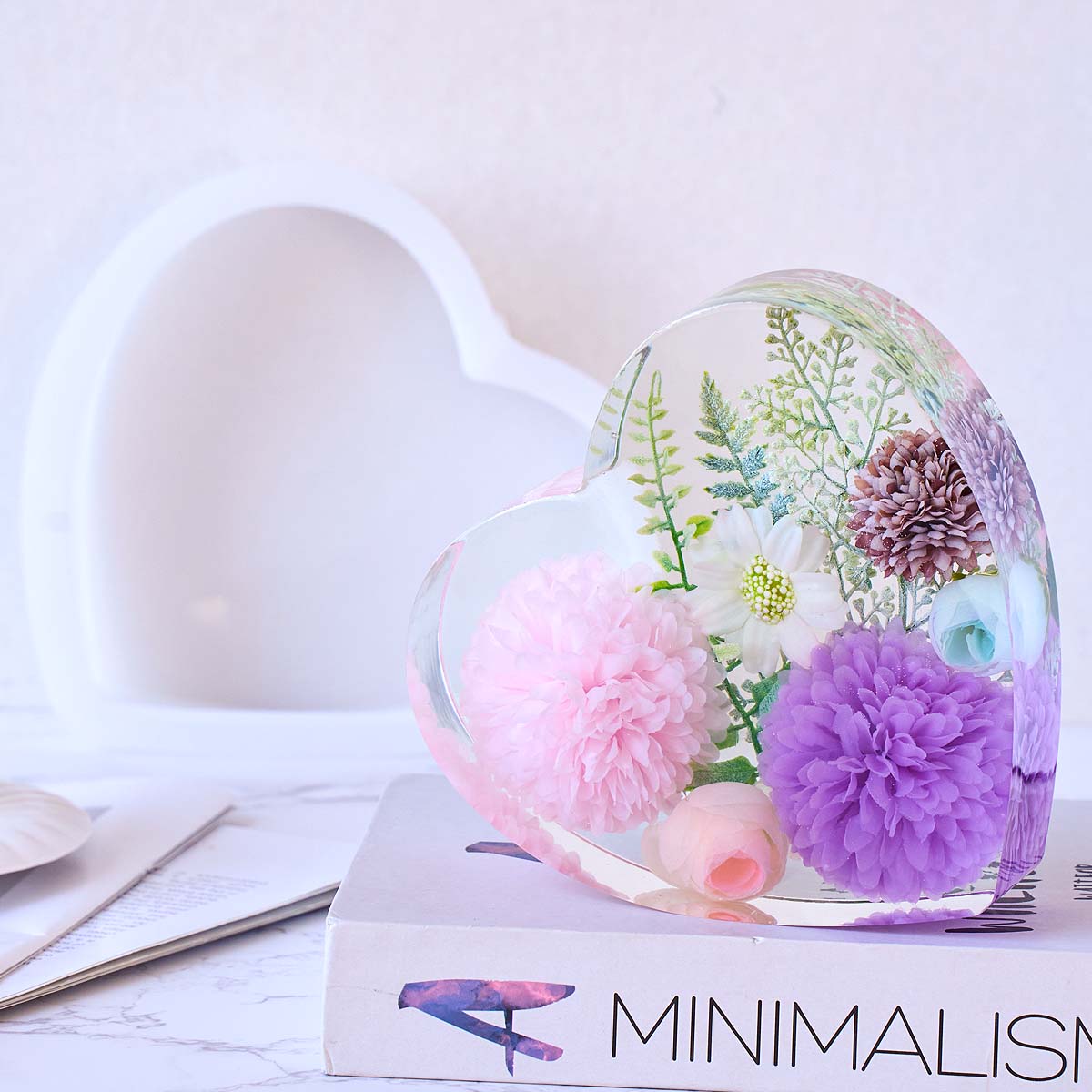 Heart Hexagon Ornament Bookend - Resin Art Mold recension och pris