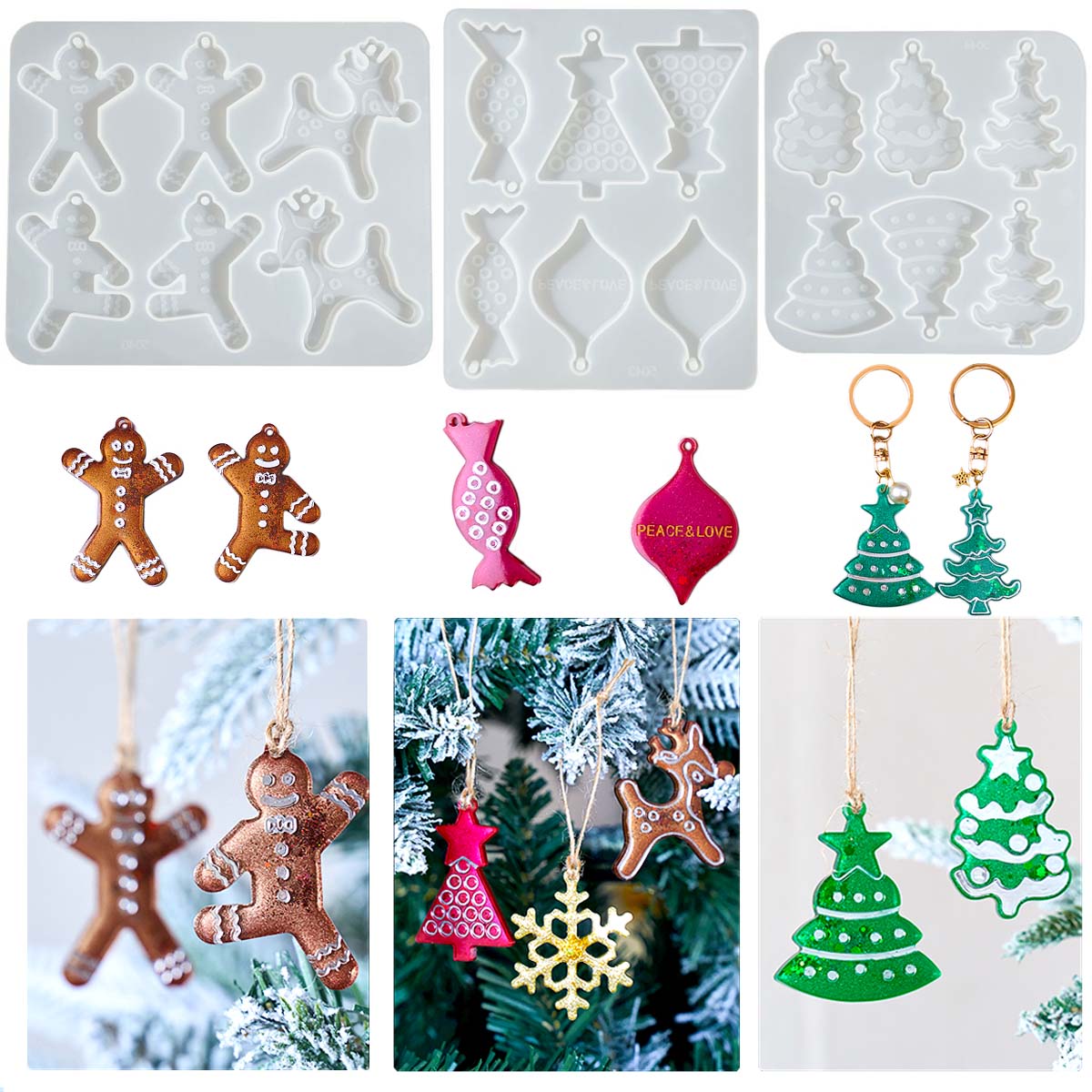 Christmas Series Earrings Pend - Resin Art Mold recension och pris