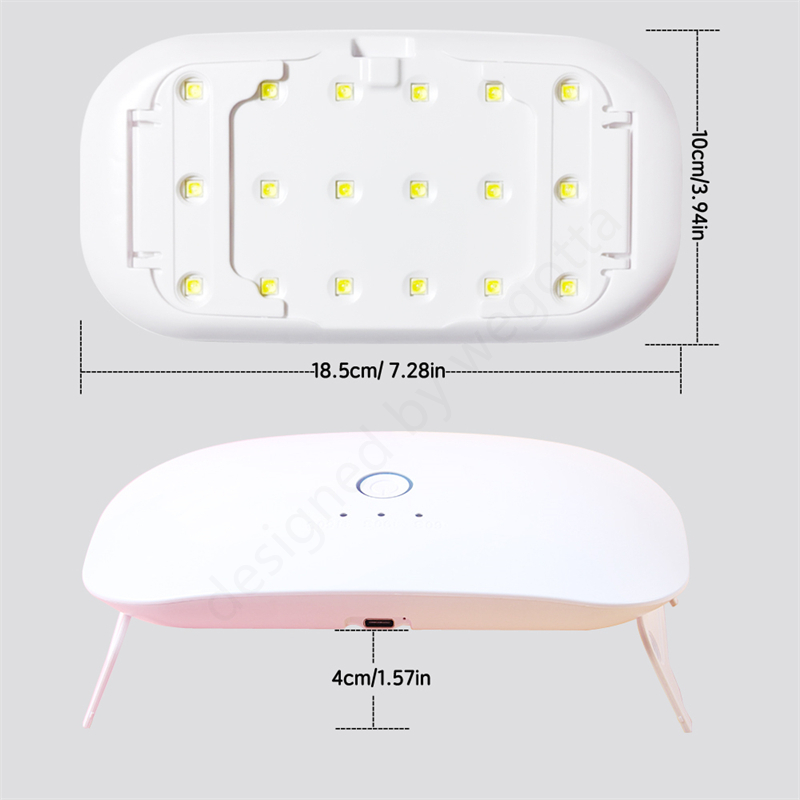 24W USB Rechargeable UV LED La - Uv Lamp Nail Resin recension och pris