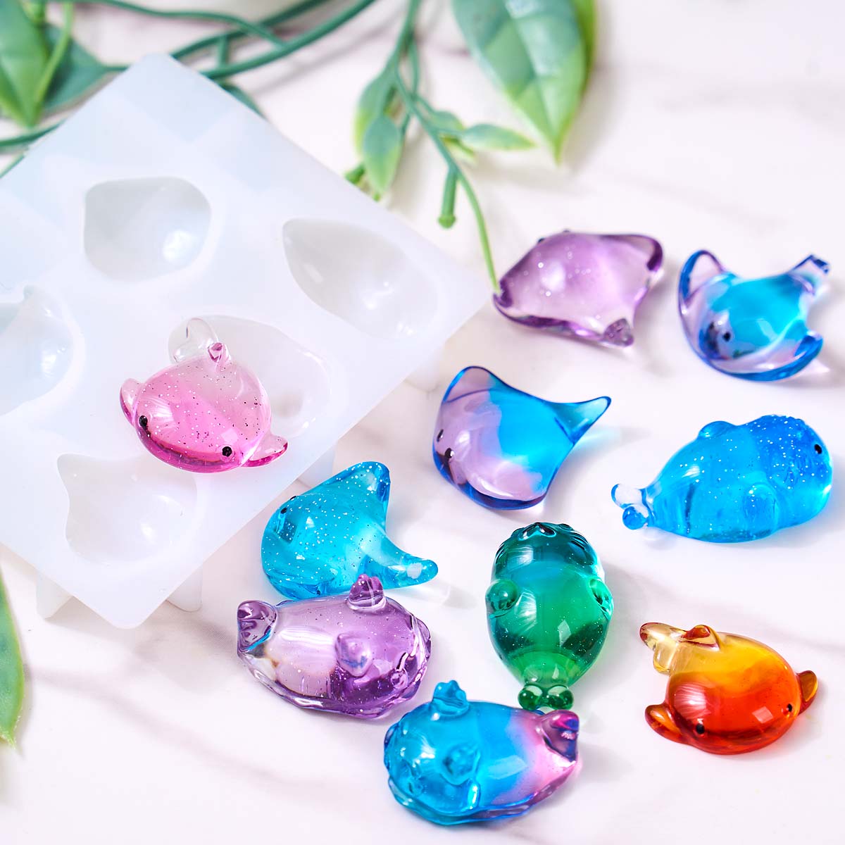 3D Healing Kawaii Manta Ray Wh - Resin Art Mold recension och pris
