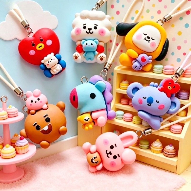 7pcs BT21 Resin Cartoon Charm  - Resin Art Craft recension och pris