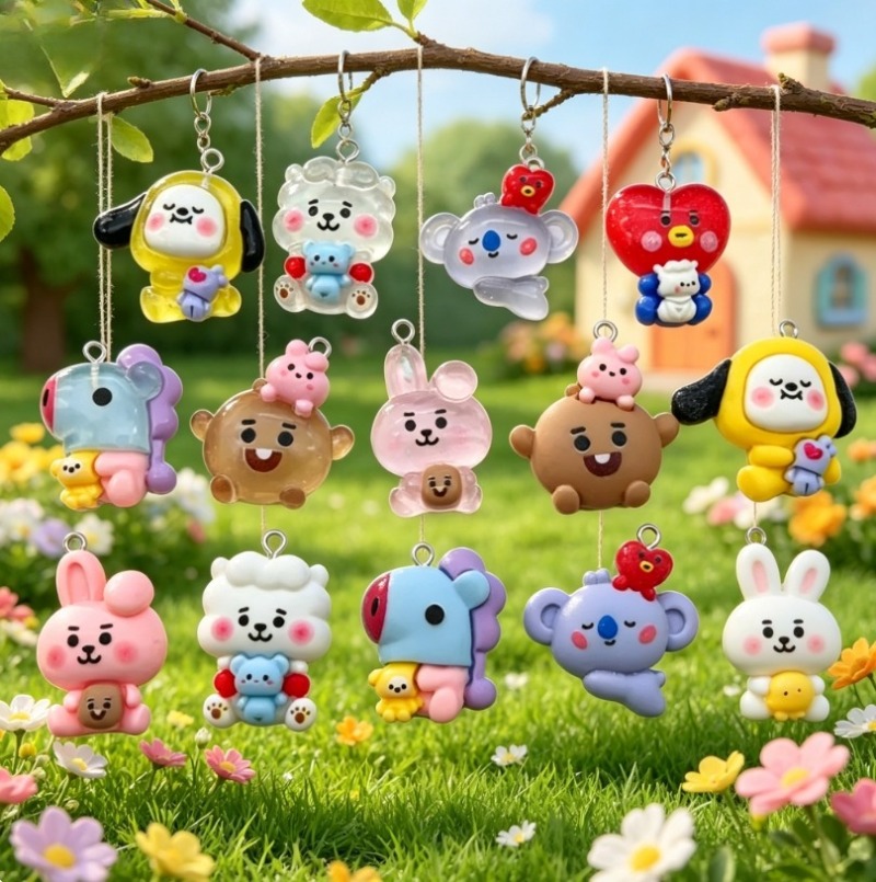 7pcs BT21 Resin Cartoon Charm  - Resin Art Craft recension och pris