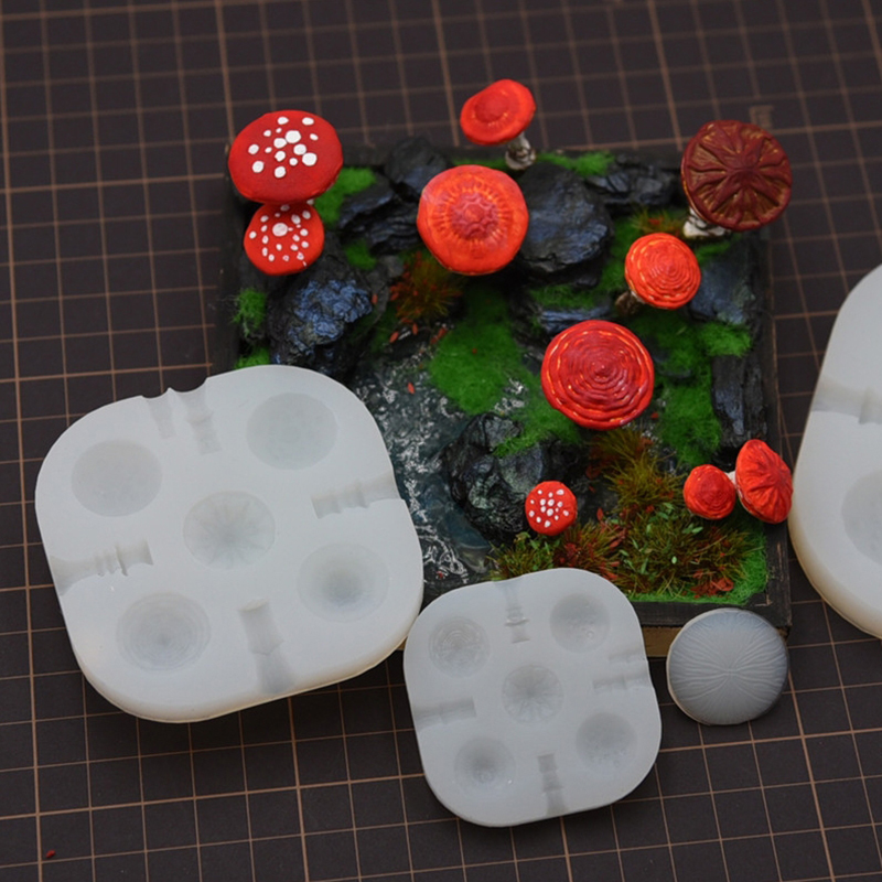 2pcs/set Mini Mushroom Silicon - Resin Art Mold recension och pris