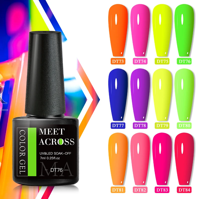 MEET ACROSS 7ml Neon Fluoresce - Uv Lamp Nail Resin recension och pris