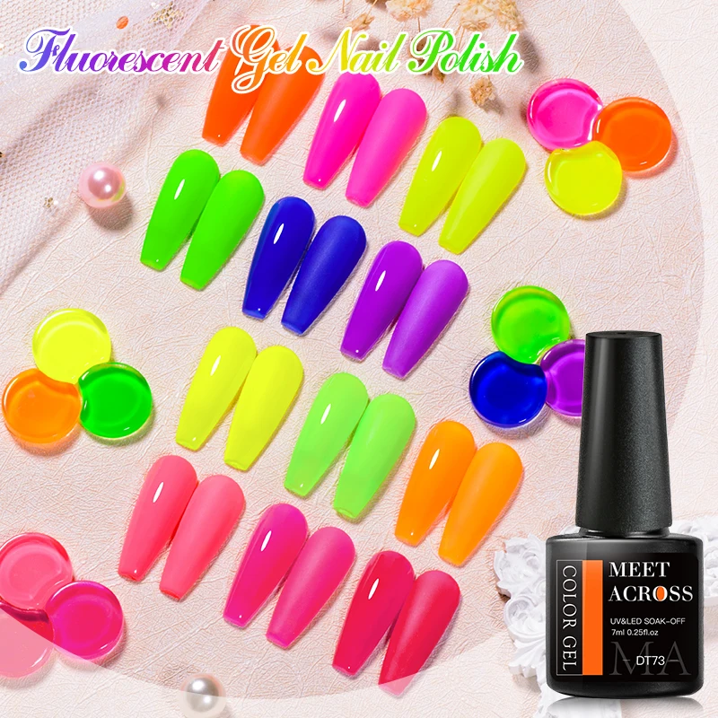 MEET ACROSS 7ml Neon Fluoresce - Uv Lamp Nail Resin recension och pris