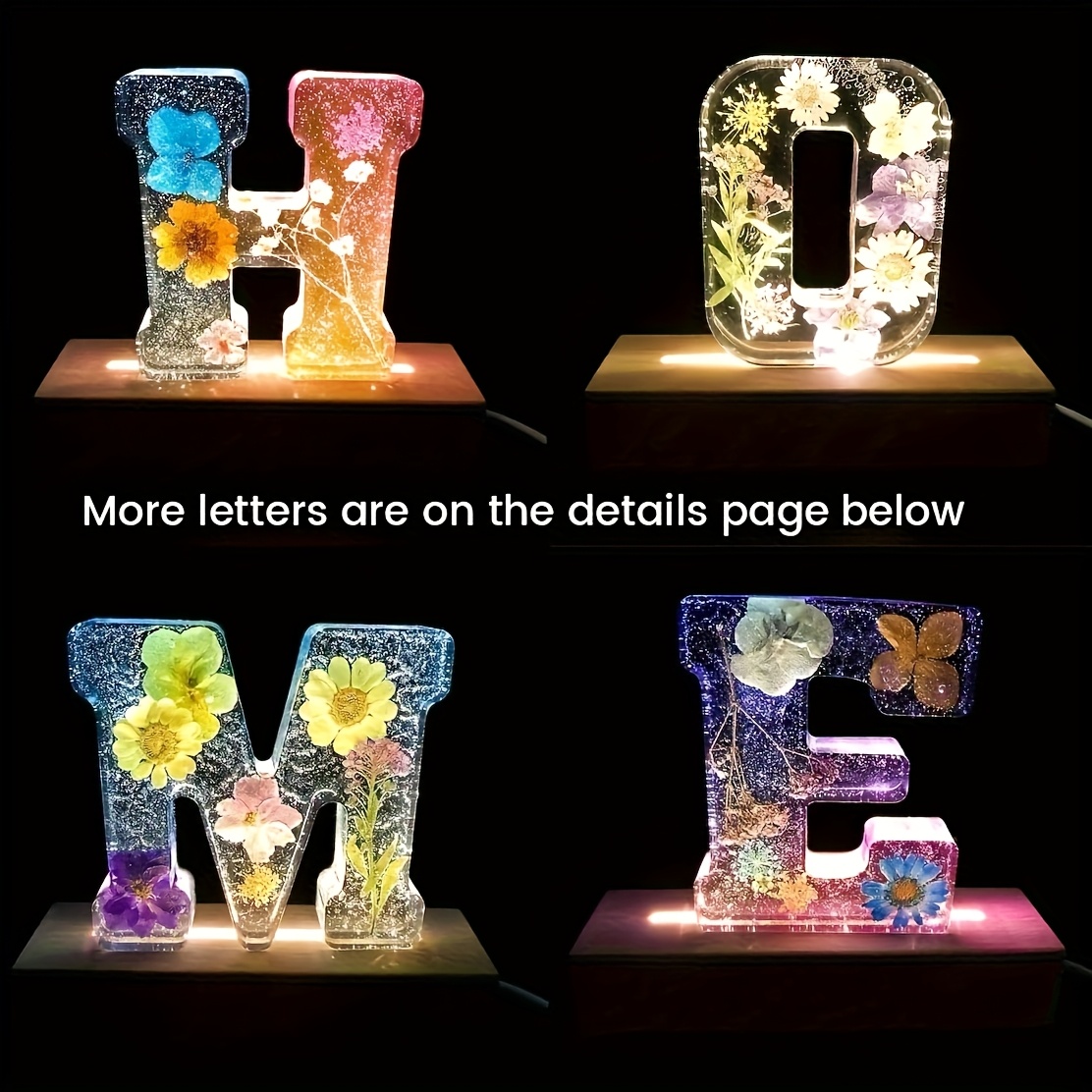 7-Inch Large Letter Resin Mold - Resin Art Mold recension och pris