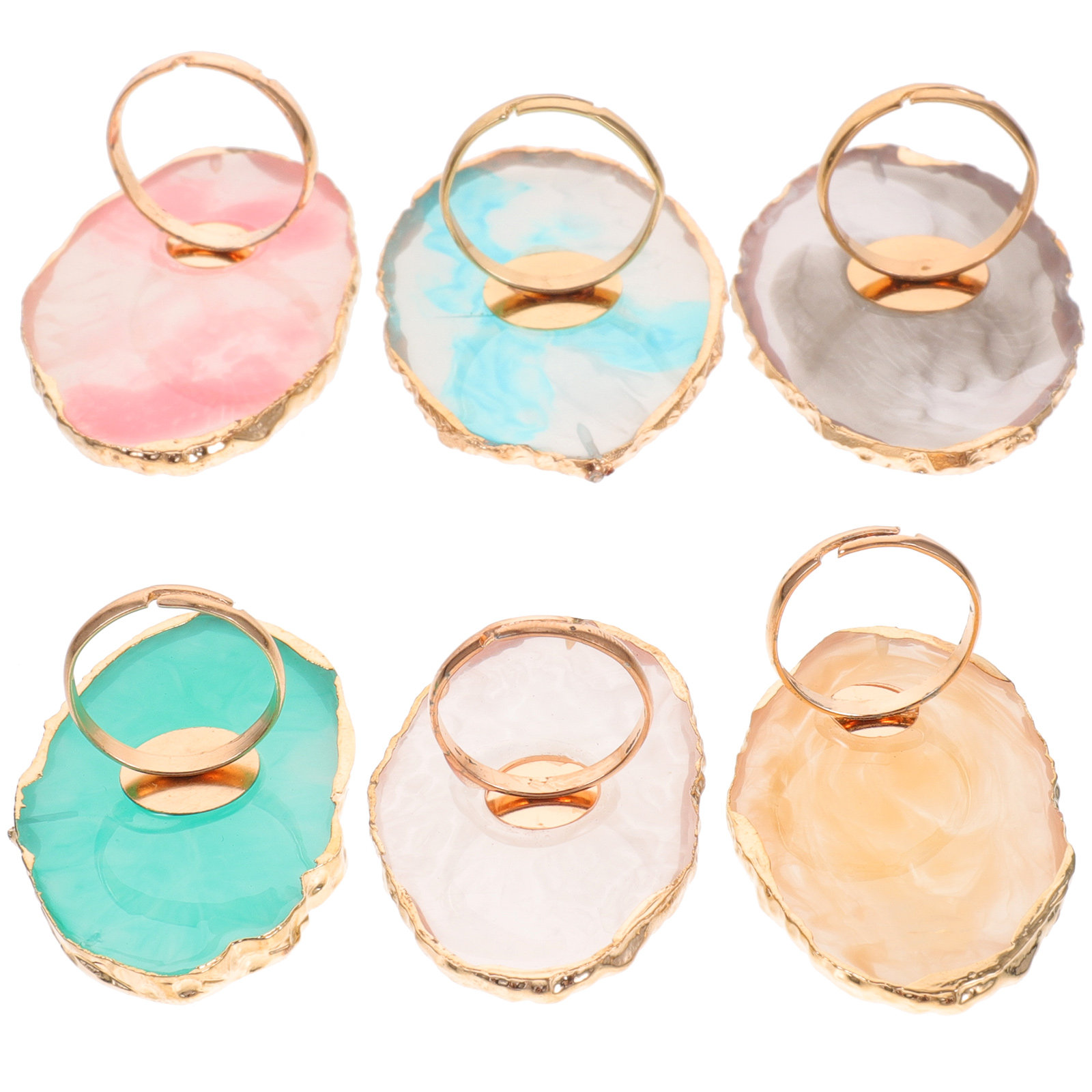 6Pcs Resin Nail Color Mixing P - Resin Art Ring Design recension och pris