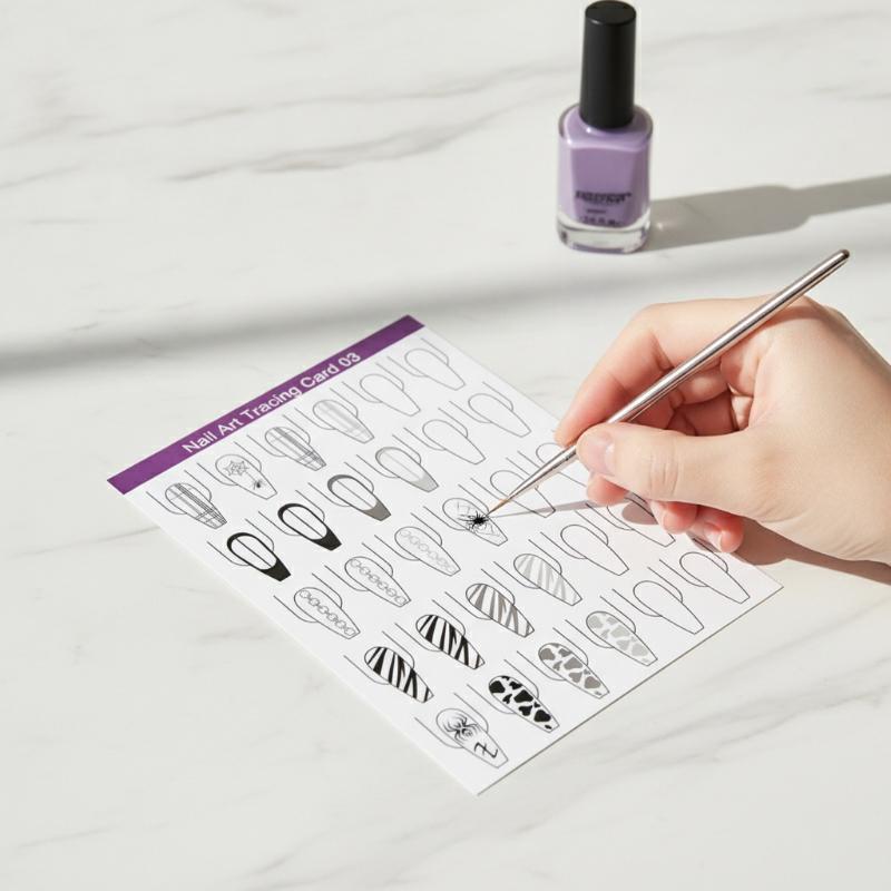 10pcs Nail Art Lines Practice  - Resin Art Guide Free recension och pris