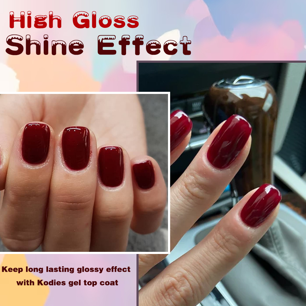 KODIES GEL Burgundy Red Gel Na - Uv Lamp Nail Resin recension och pris