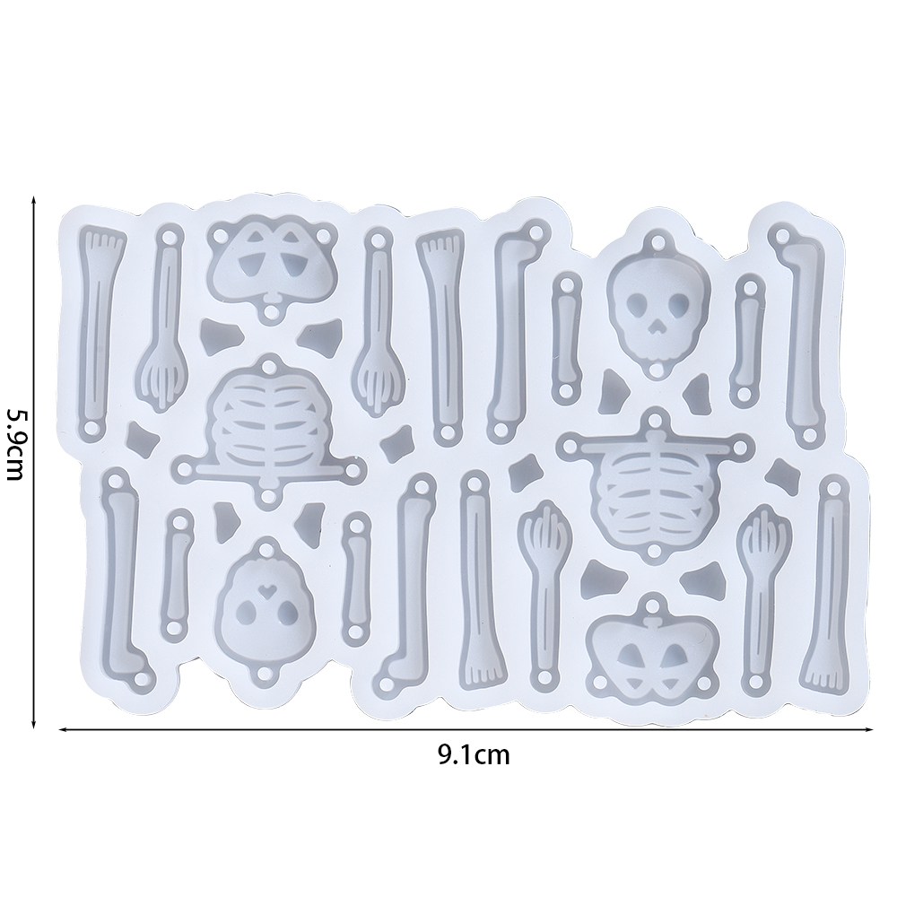 Skeleton Silione Mold Skull Ha - Resin Art Work recension och pris