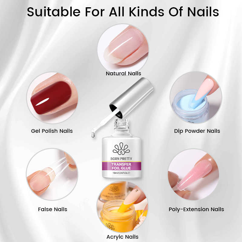 BORN PRETTY Nail Foil Glue Gel - Uv Lamp Nail Resin recension och pris